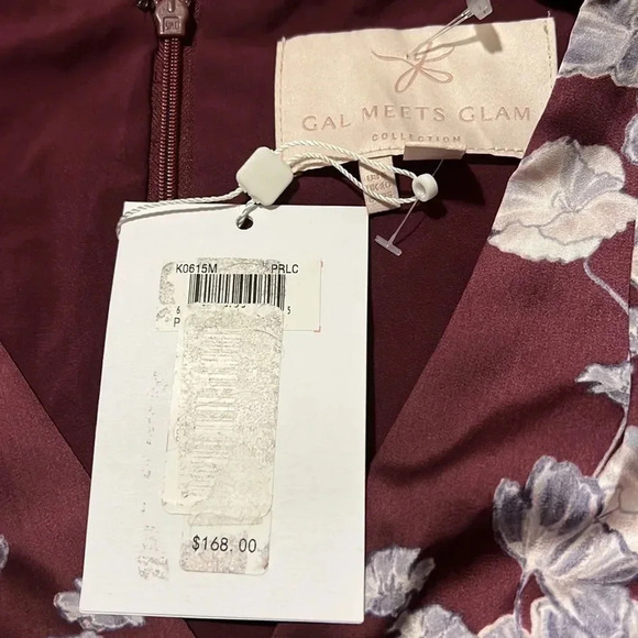 Gal Meets Glam Adelaide Purple Floral Midi Dress Size 6 NWT - Picture 6 of 13